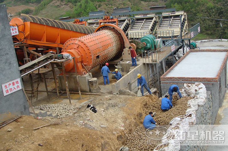 棒磨機磨沙加工生產現場